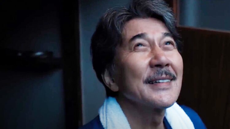 Kôji Yakusho interpreta Hirayama in Perfect Days di Wim Wenders. Fotografia di Franz Lustig